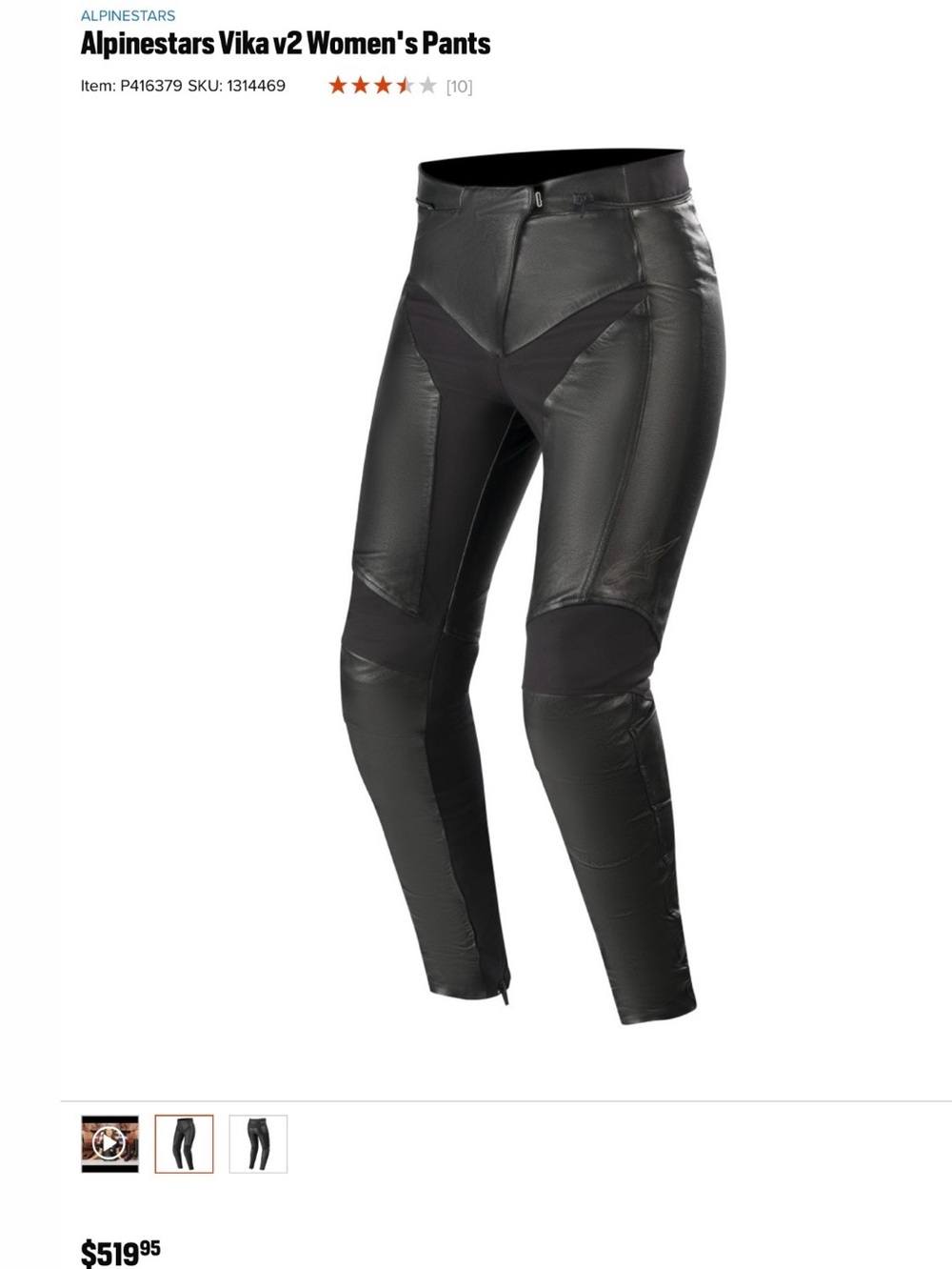 Alpinestars Vika V2 Leather Pants